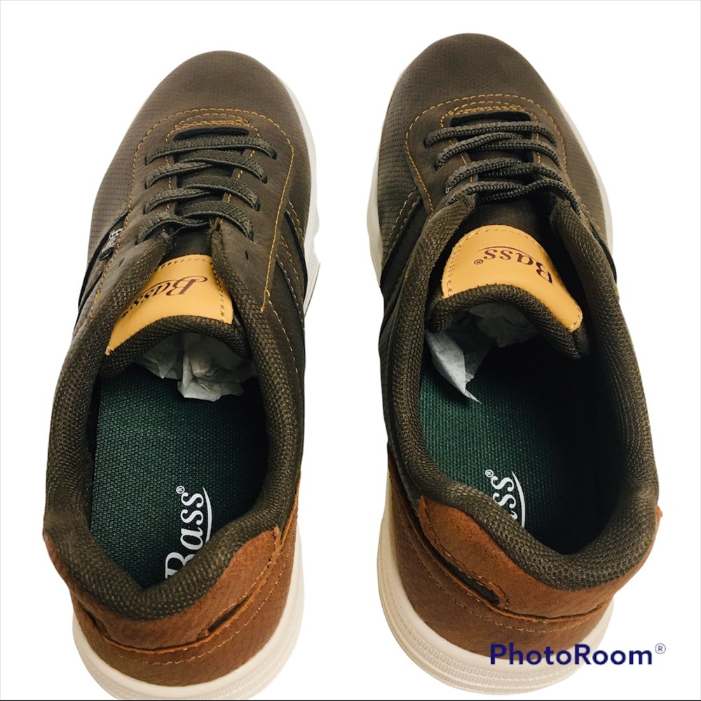 NEW G.H. BASS & CO. Slip-On Laced Shoe Boy's Size 1.5 Kids M Width Brown/Tan NIB - Picture 6 of 16